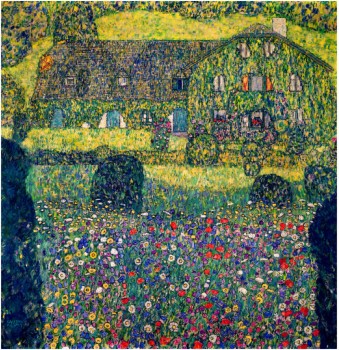 COUNTRY HOUSE ON ATTERSEE LAKE, UPPER AUSTRIA, 1914 - Gustav Klimt Paintings